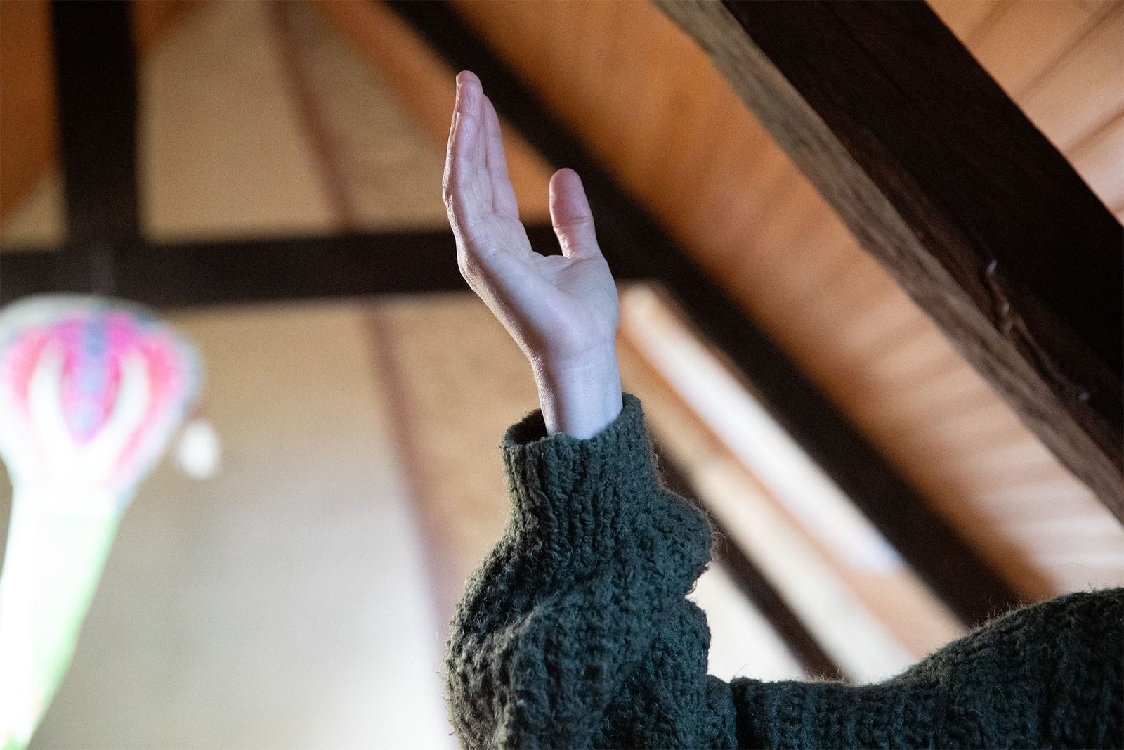 détail d'une séance de soin au Bois Sacré